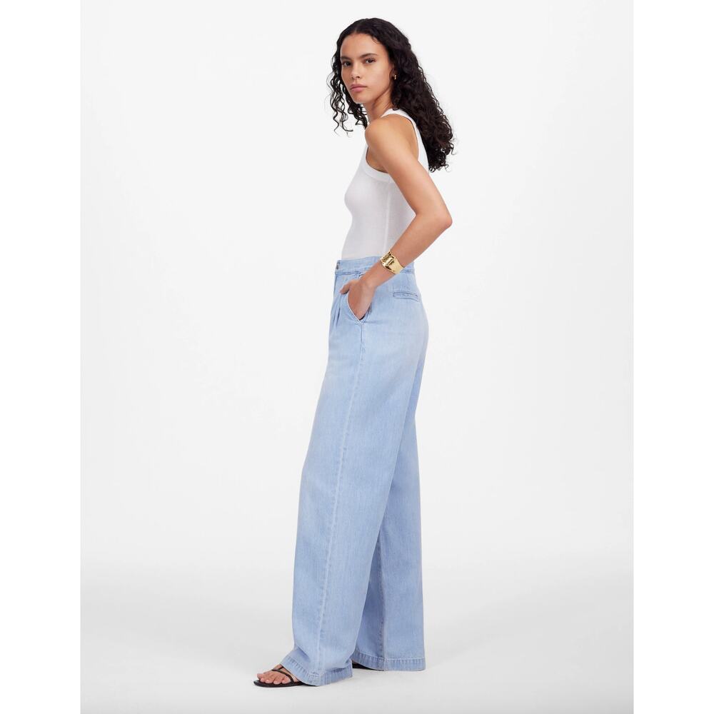 Madewell Light Blue Denim Wide Leg Jeans - Picture 4 of 13